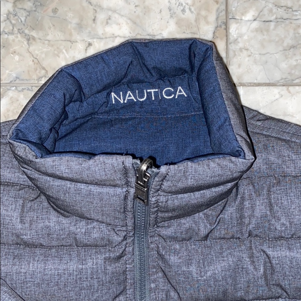Blue and Grey Reversible Nautica Winter Jacket